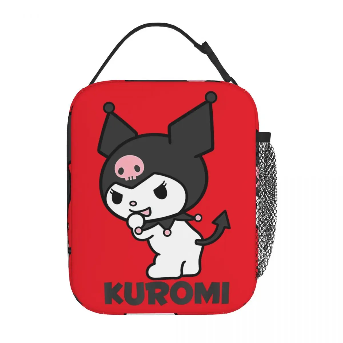 Kuromi Backside Logo Insulated Lunch Bags Thermal Lunch Container Leakproof Tote Lunch Box Men Women Office Outdoor