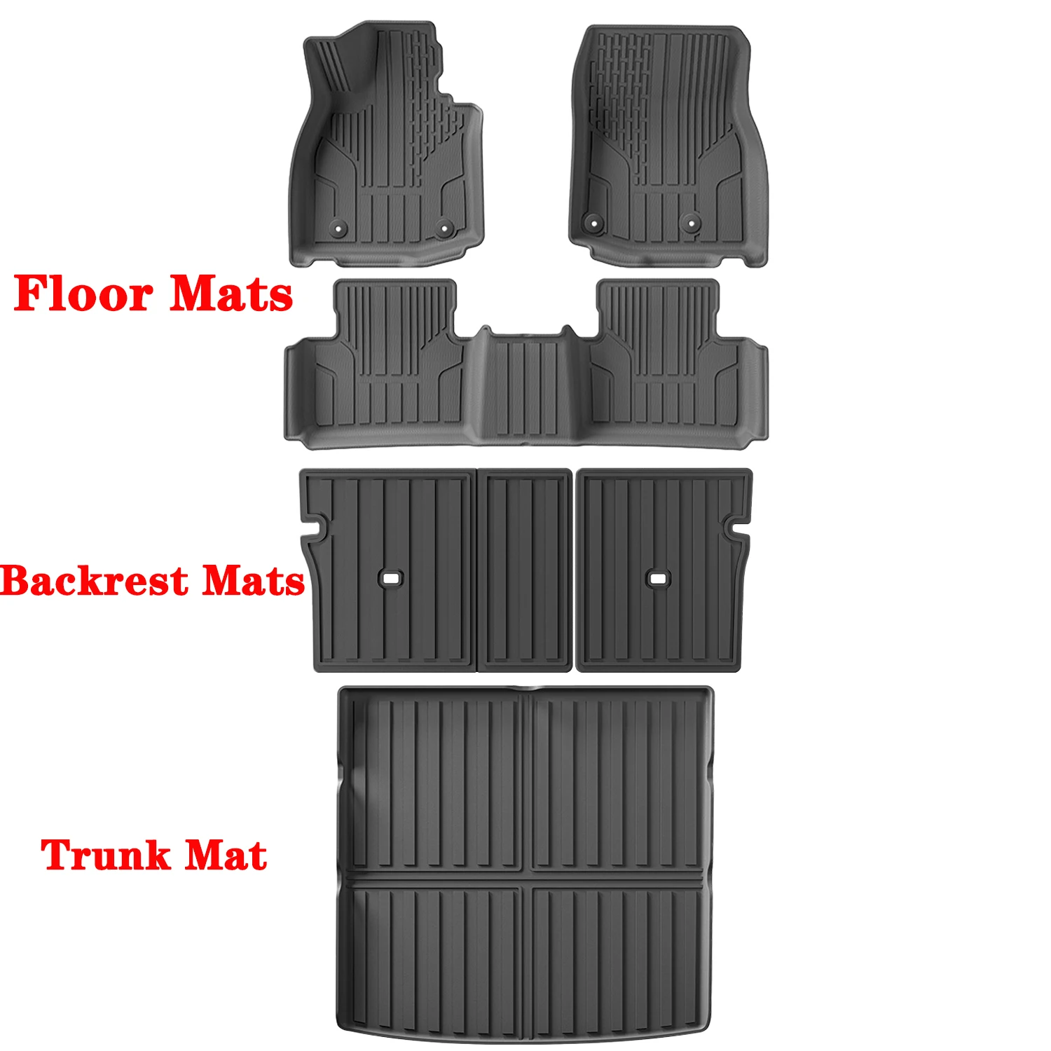 For Mazda CX-50 2023 2024 TPE Floor Mats and Cargo Liner, All Weather Floor Liners Trunk Mat TPE Heavy Duty Waterproof Pad