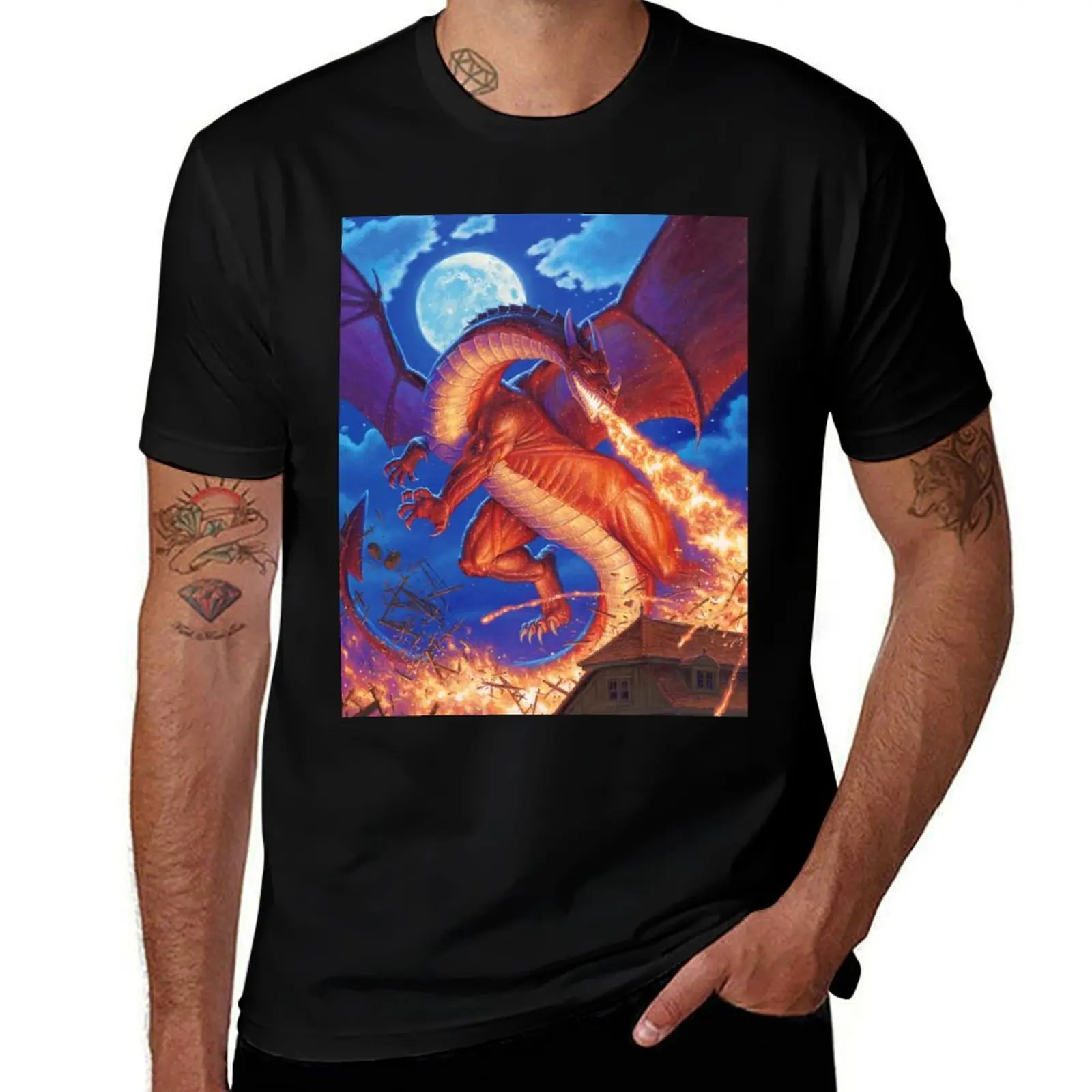 

The Devil's Fire - Art by Greg Hildebrandt T-Shirt funny t shirts cotton funny t shirts man man graphic t shirt T-Shirt