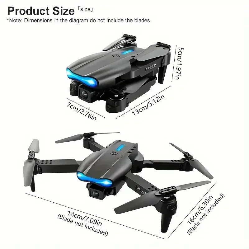 E99Pro 4K FPV 드론 2025 최신 1080P HD 카메라 WiFi 라이브 비디오 접이식 RC 쿼드콥터 고도 유지 헤드리스 모드 조종 용이