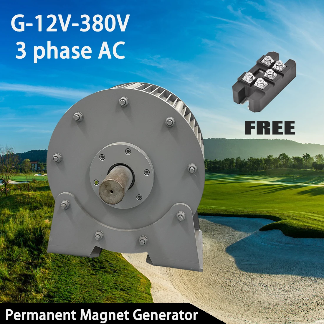 Low Speed  50KW 220V 380V Gearless Permanent Magnet Generator AC Alternators Use For Wind Turbine Water Turbine