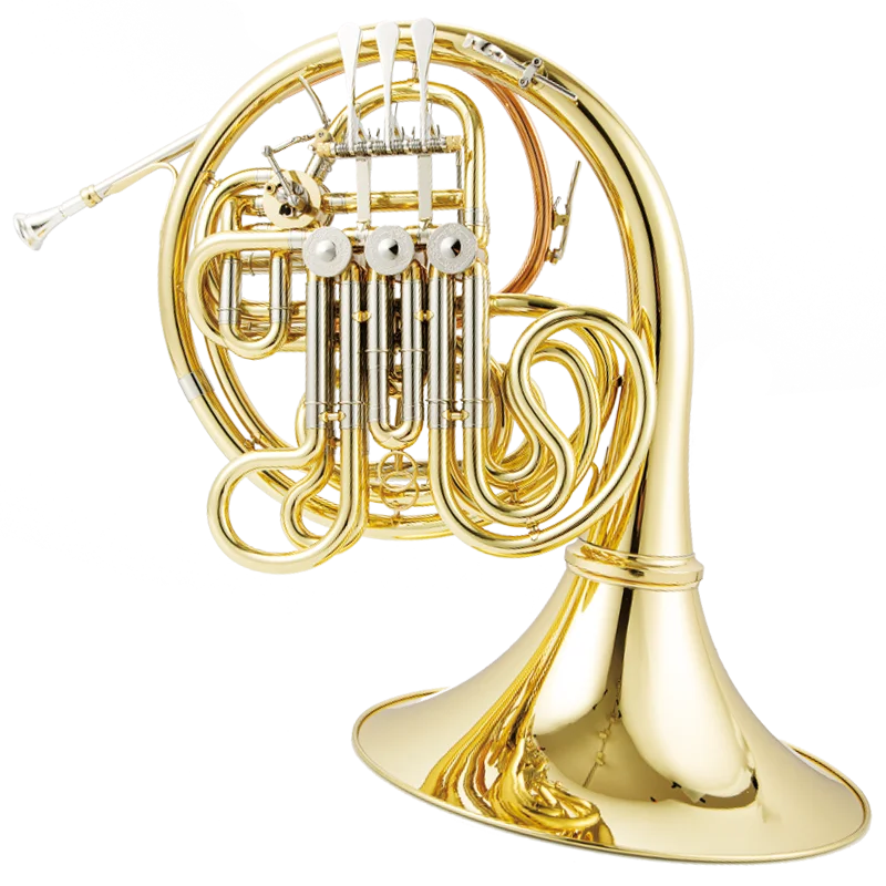 

Professional high quality four key double row horn