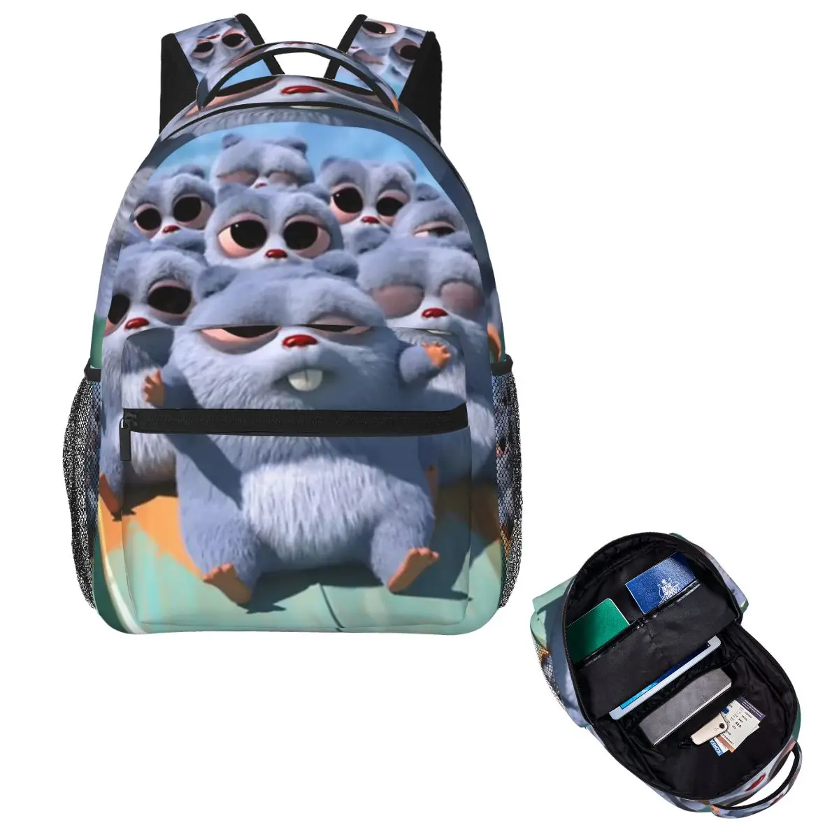 Animation Grizzy And The Lemmings Cartoon Anime Student Backpack Travel Daypack for Boys Girls Fashion Bookbag Shoulder Bags