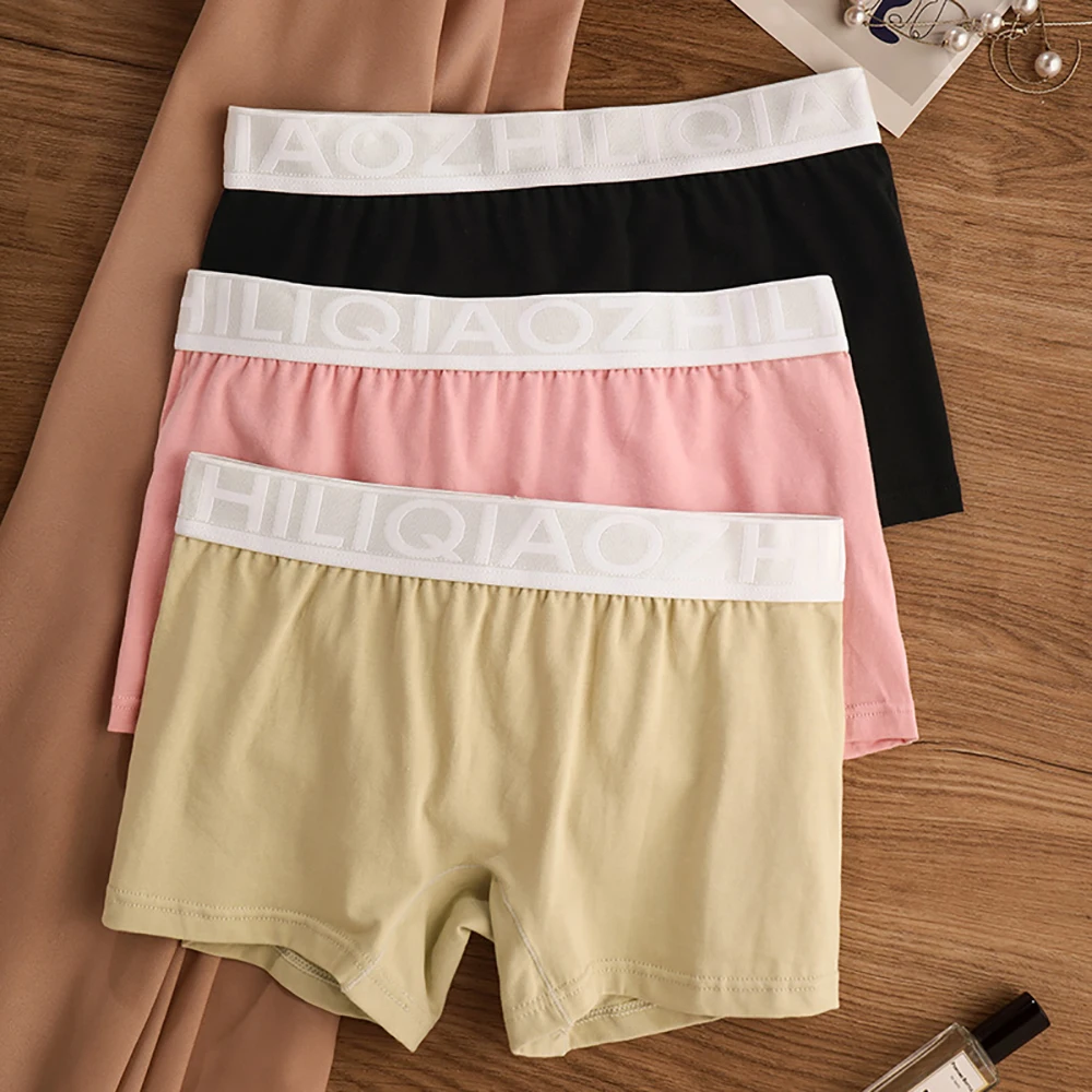 

3PCS/Pack 100% Cotton Antibacterial Panties for Women Hygroscopic Breathable Sport Safety Underwear Comfortable Soft Lingerie