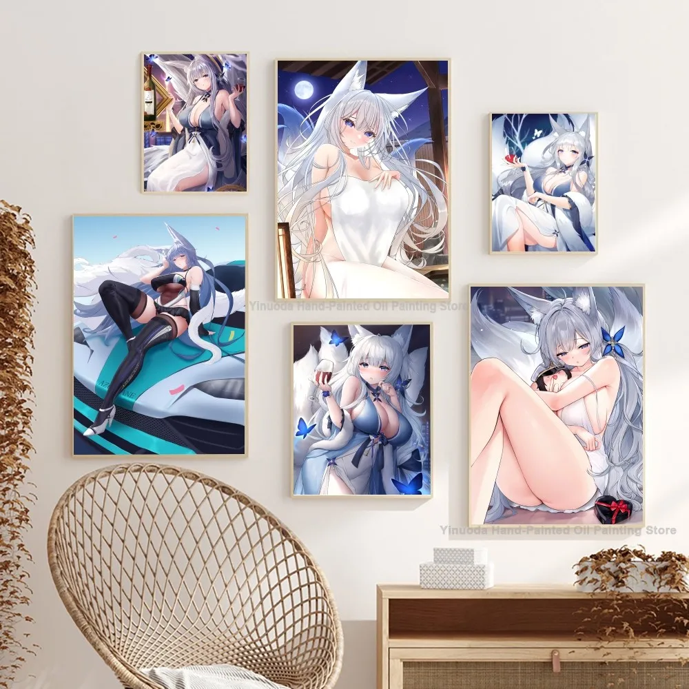 1pc Game Azur Lane Shinano Poster Paper Print Home Living Room Bedroom Entrance Bar Restaurant Cafe Art Painting Decoration