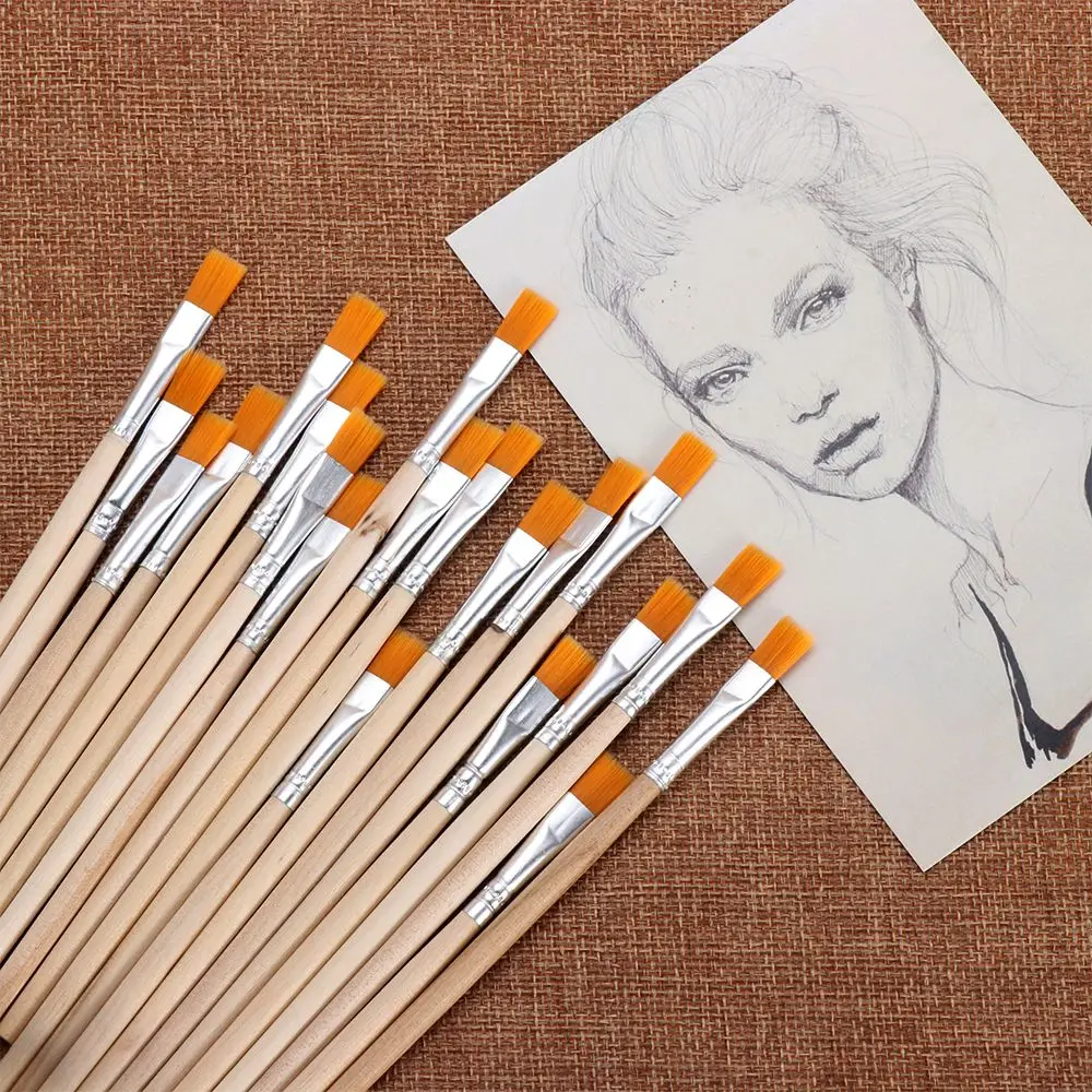 10 шт., крючки для рисования, с деревянной ручкой