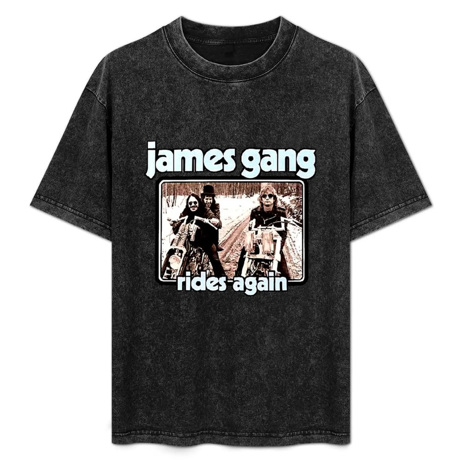 

Футболка James Gang Rides Agains, забавная рубашка, хлопковая футболка с рисунком, милая одежда, синий замок, мужские футболки с рисунком в стиле хип-хоп