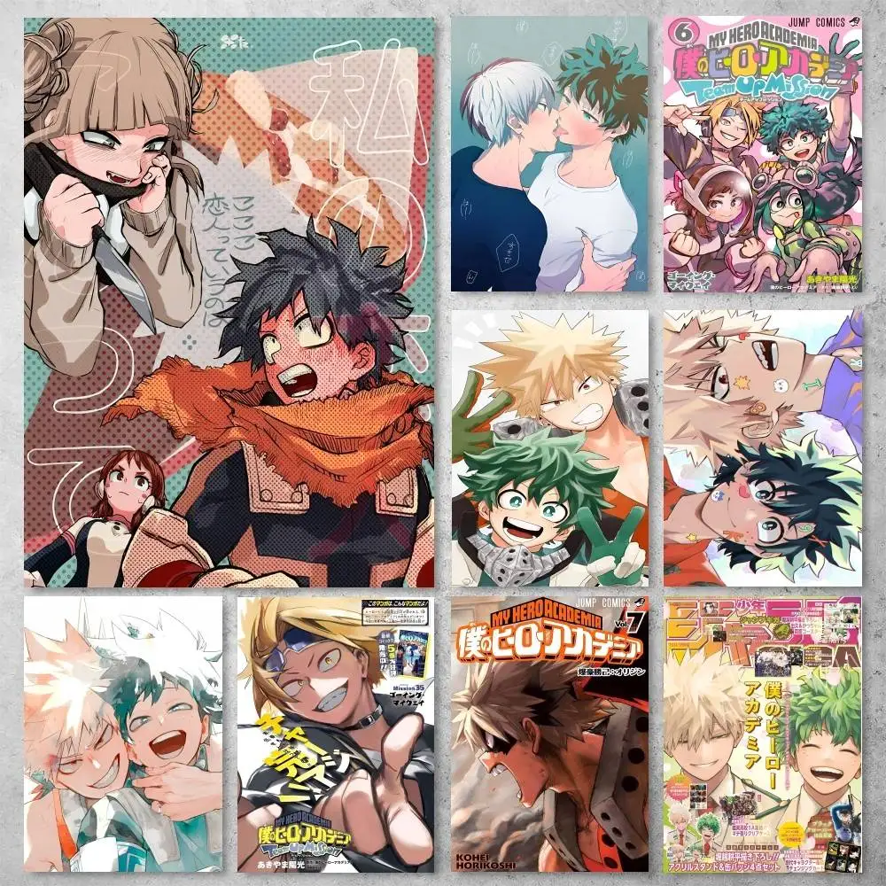 Póster clásico vintage de My Hero Academia Kaminari Denki, decoración del hogar en HD, pared adhesiva impermeable, decoración estética para el hogar, sala de estar, Bar