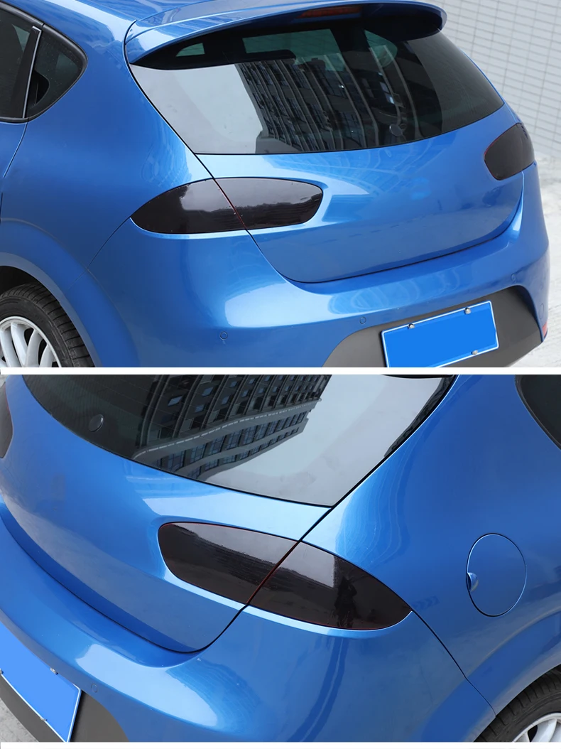 Rücklicht-Tönungsfolie PVC Rücklicht-Schutzfolie Heckleuchten-Zierfolie Auto-Gadgets für SEAT Leon Mk2 1P 2008-2012 – Detail 6