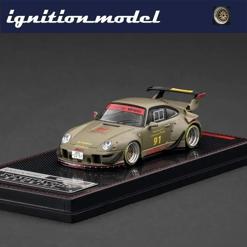 

PreSale Ignition 1:64 RWB 993 Matte Green Diecast Car Model Collection Toys