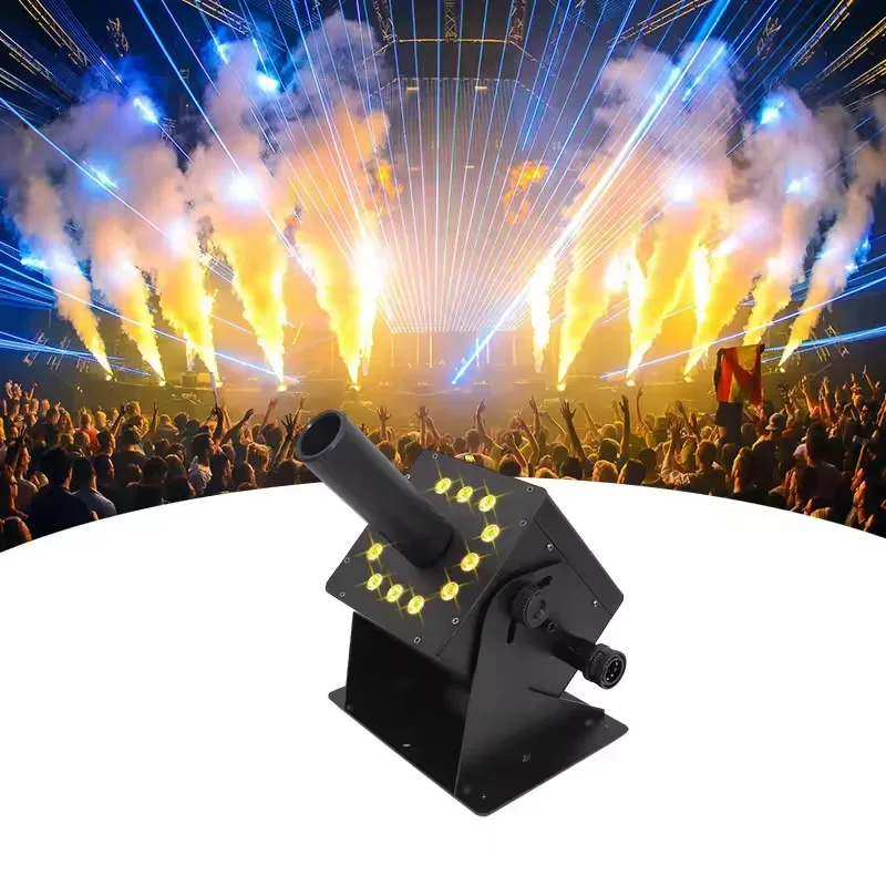 

180w Dmx Control Smoke Fog Cannon Machine Column Led Rgb Co2 Jet Machine for Disco Party Nightclub Bar Smoke Machine