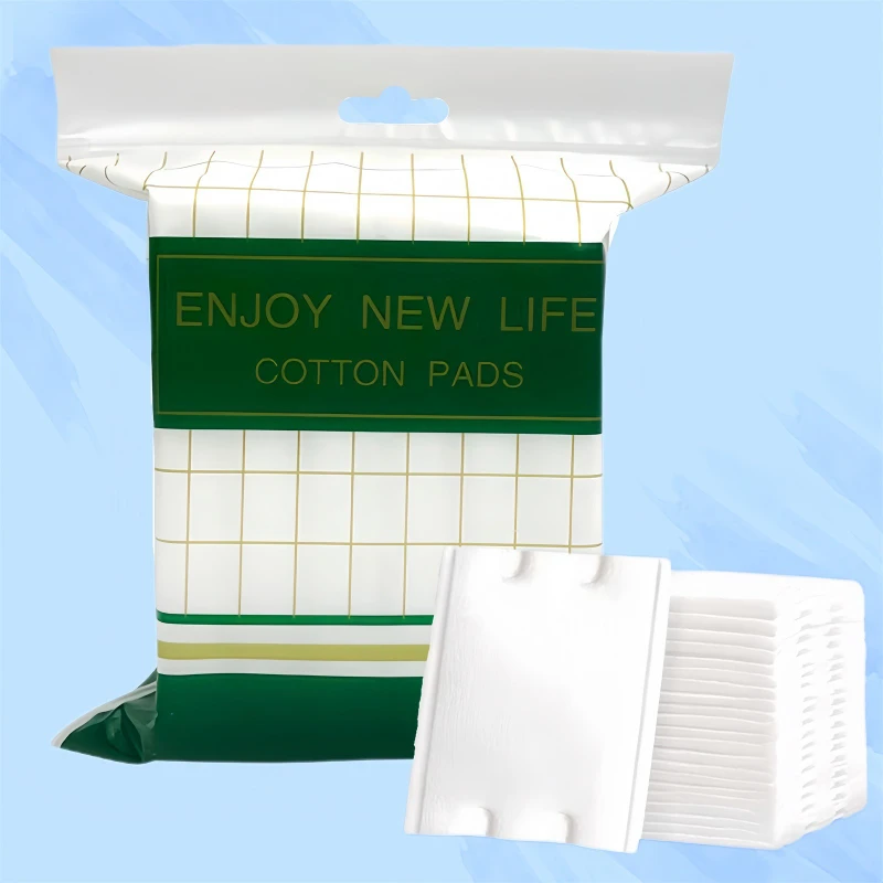 Einweg-Wattepads zur doppelseitigen Make-up- und Make-up-Entfernung zum Reinigen und Nassanwendung von Gesichtsbeuteln, tragbar (220 Stück)