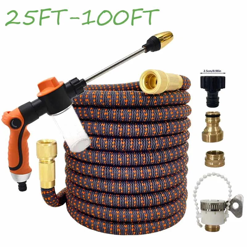 

Садовая выдвижная гибкая волшебная водопроводная труба, насадка для мойки автомобиля высокого давления, водяной пистолет, используется для чистки и орошения на открытом воздухе