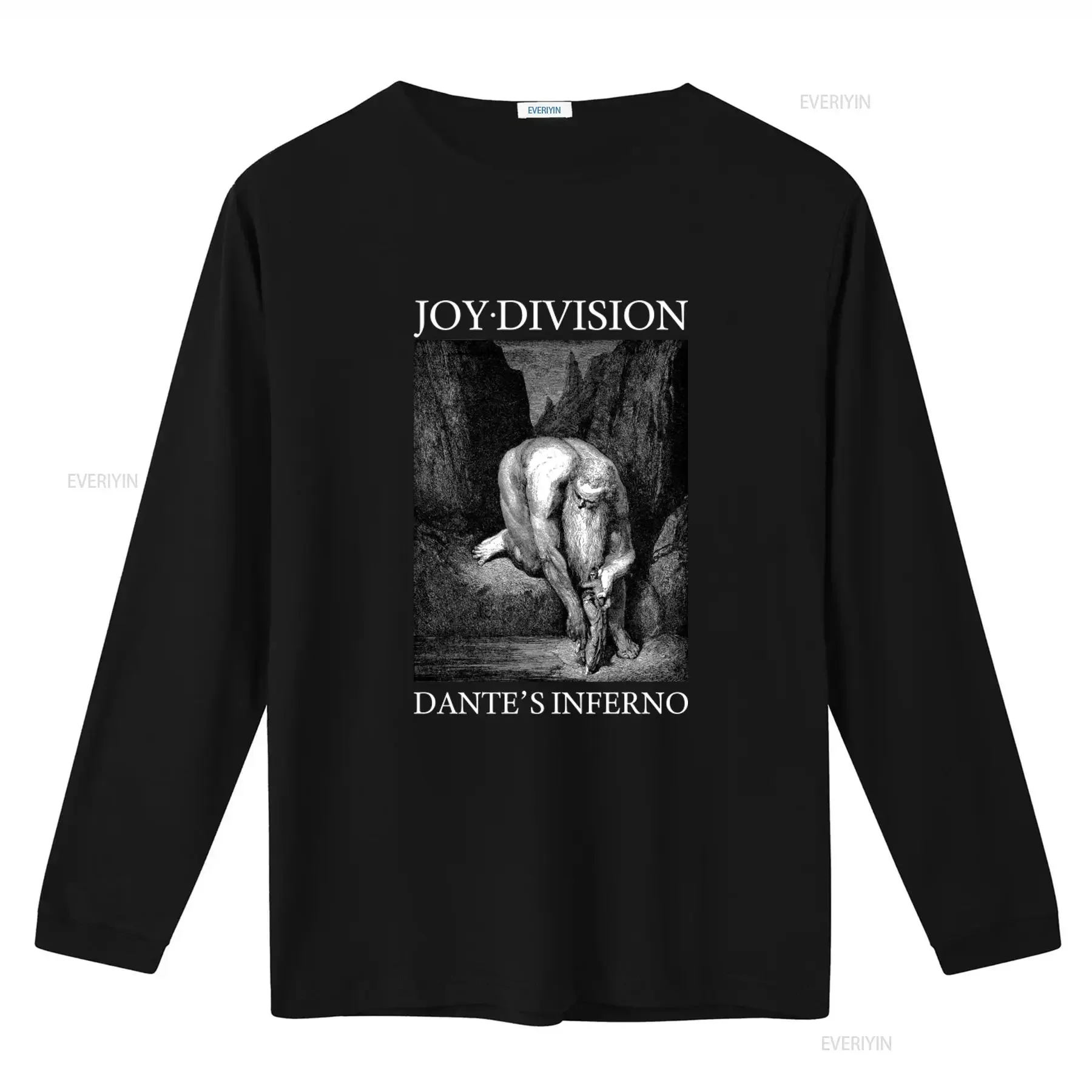 Joy Division Dantes Inferno Gothic T Shirt Print vintage Washed Comfortable Slightly designer clothes Stretched Unisex