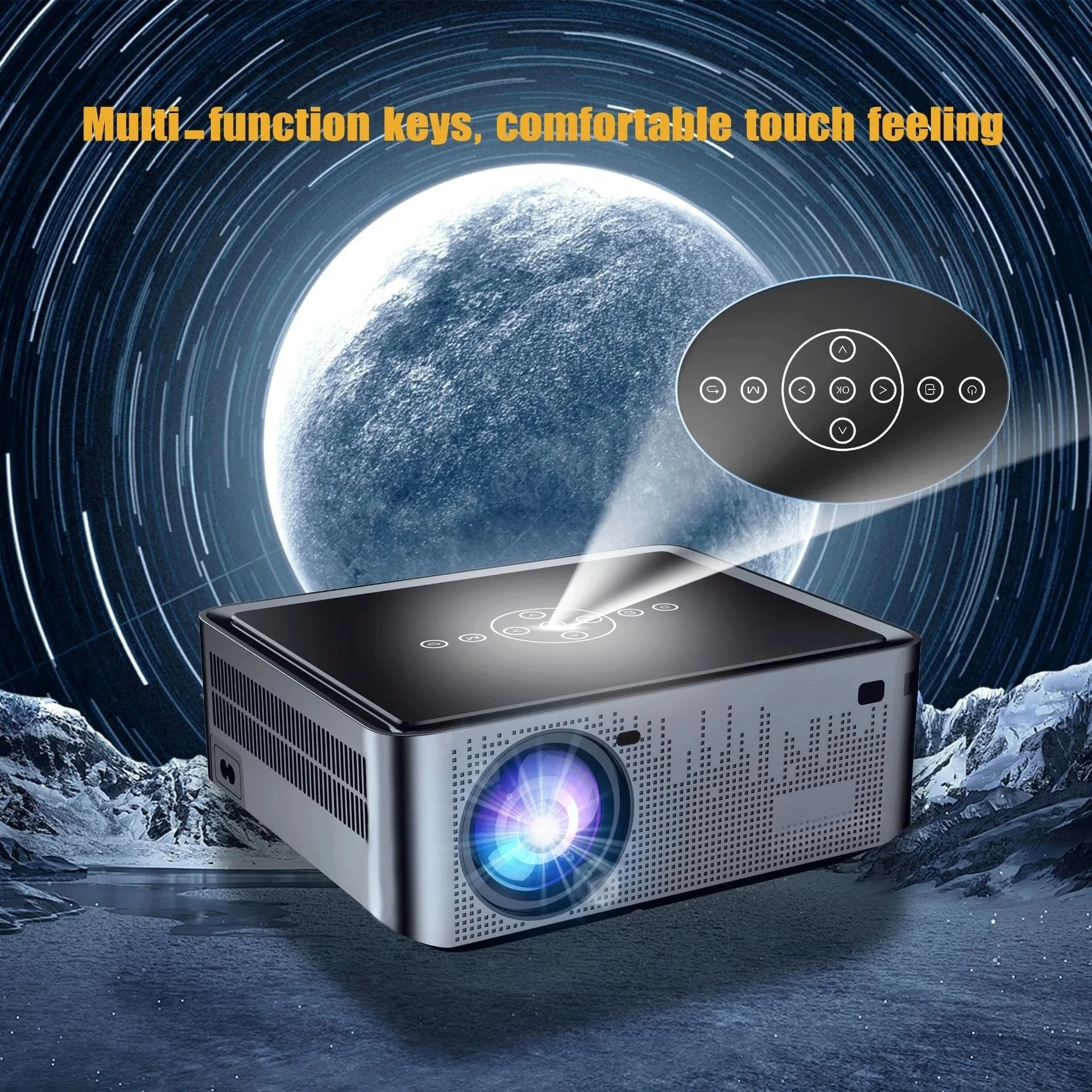 Projector Home PTZ autofocus ultra high definition 1080p voice remote control intelligent office portable projector