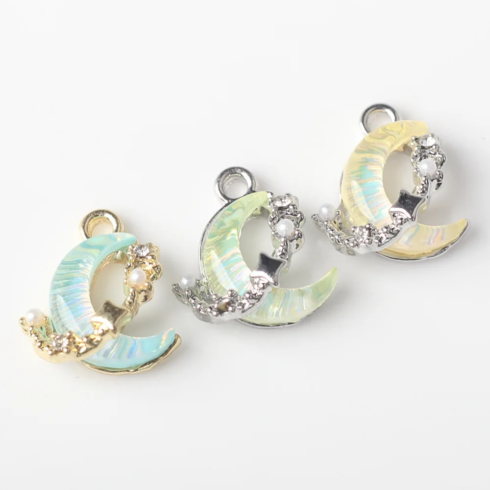 DIY Jewelry Making Zinc Alloy Charms with Resin Galaxy Pendant for Bracelet Necklace Earring 10pcs/lot