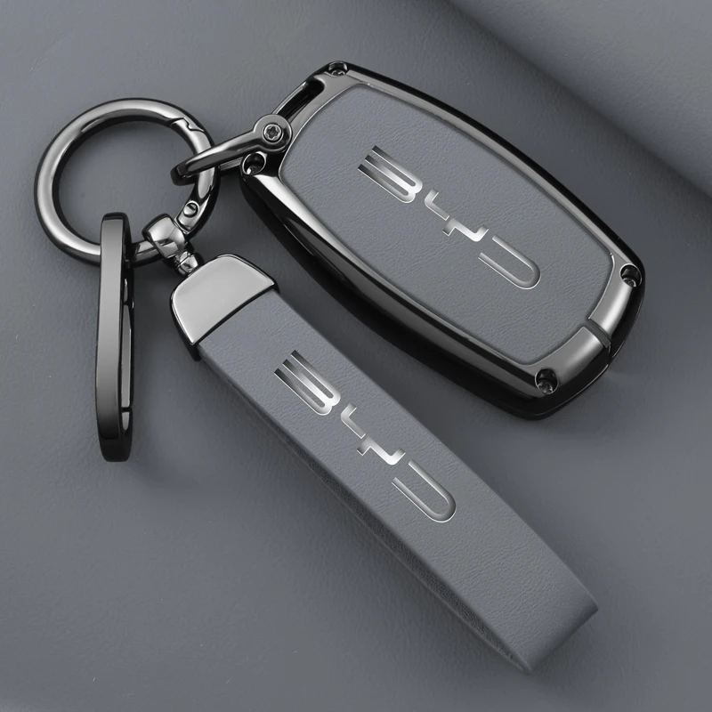 Funda de cuero genuino para llave de coche, aleación de zinc, juego de llaves dedicado para BYD Speed Rui, accesorios de alta gama para BYD Song Sirui G6 Qin E5 Old S7