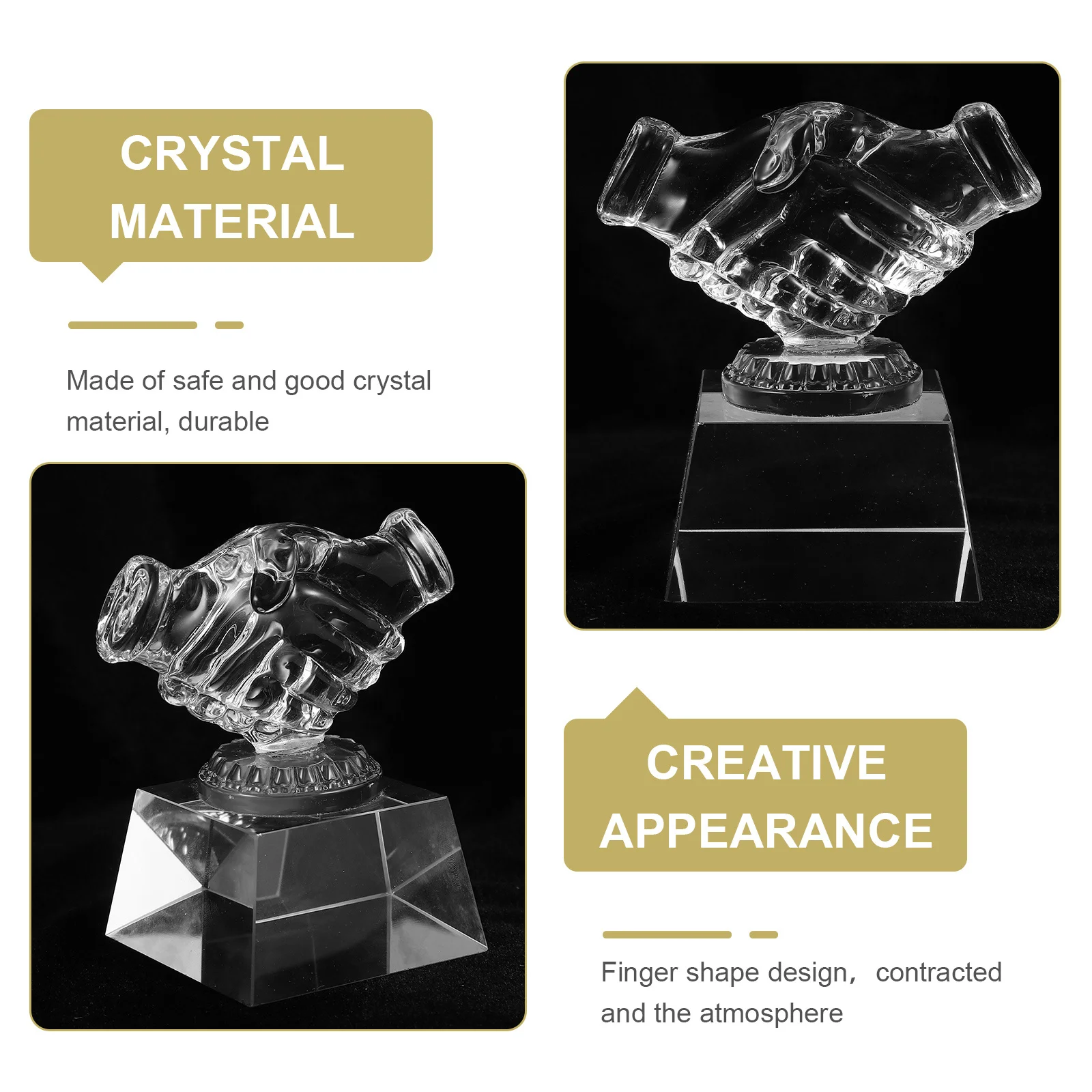 

Crystal Trophy Transparent Decorative Award Delicate Prize Accessory Desktop Home Party Decoration Crystal Decor