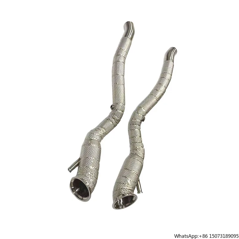 

OEM-качество, гоночные выхлопные трубы из нержавеющей стали для F12 Berlinetta/TDF 6,3 V12 2013-2017, теплозащитный экран, без потока, водосточная труба