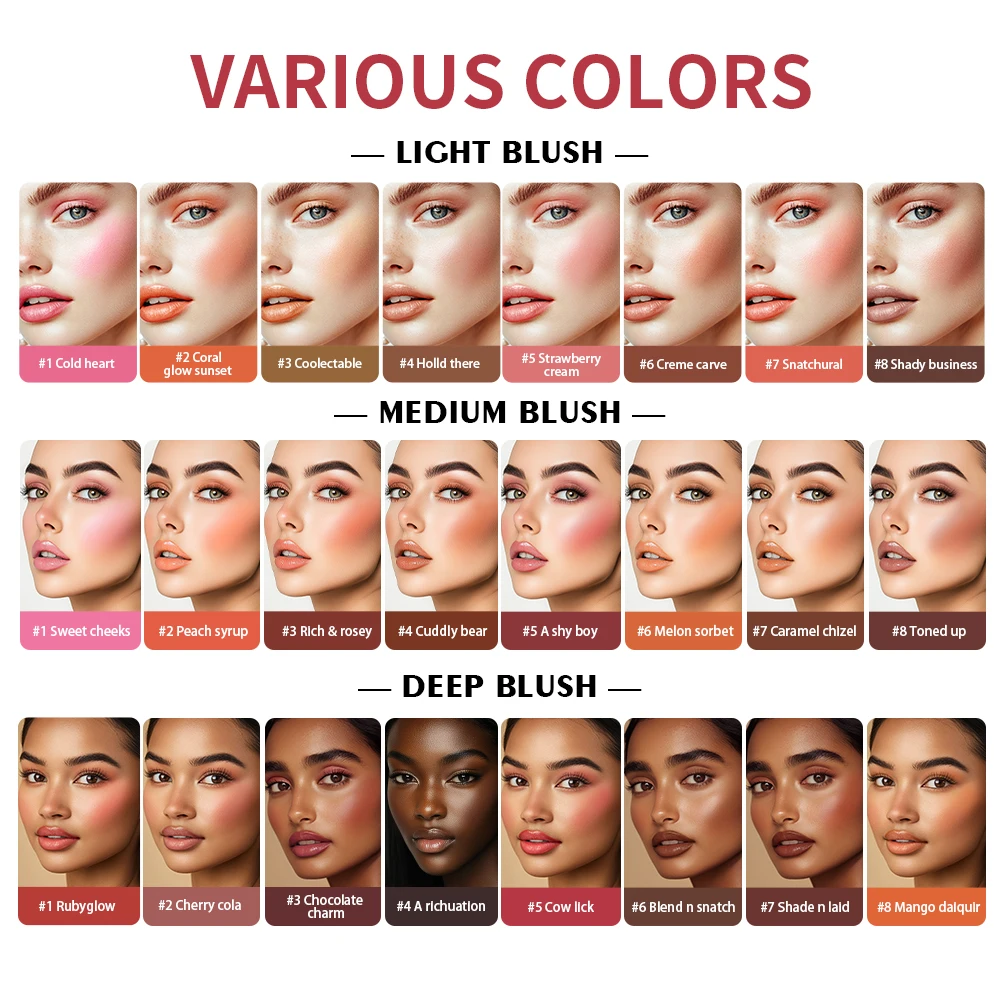 Étui étanche crème surligneur Palette Blush couleur vive étui sourcils boue ton longue durée utilisations multiples maquillage cosmétiques