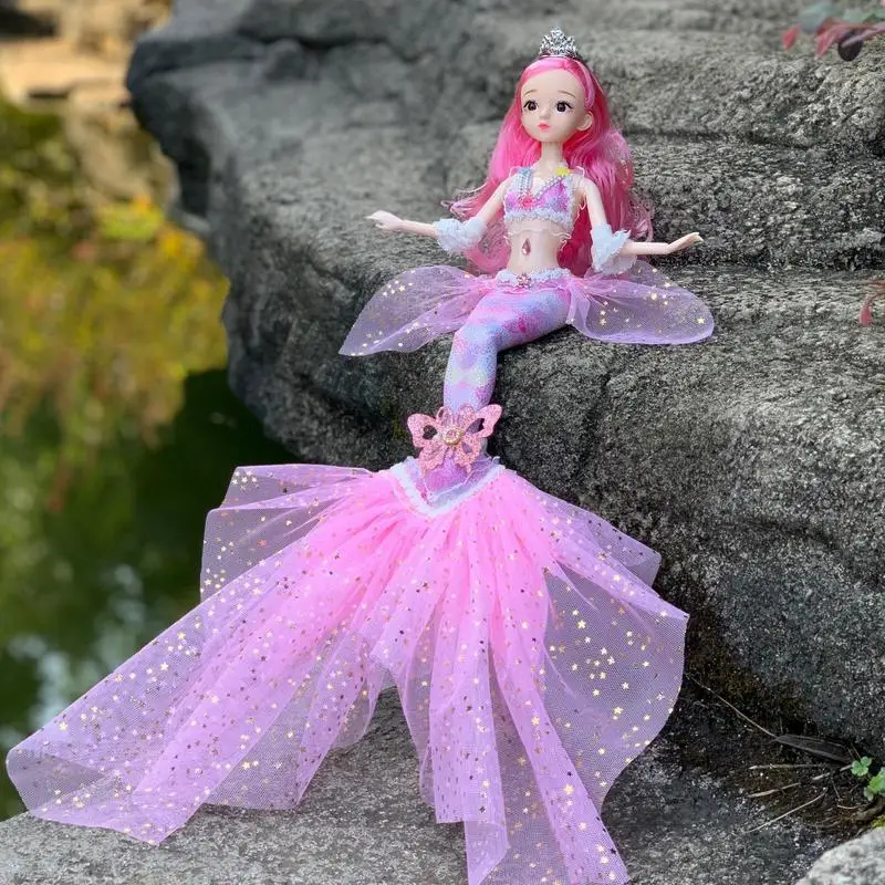 Random 45cm Princess Mermaid Doll BJD Mermaid Doll Articulated Removable joints Fashion Dressable Girls favor Xmas Birthday Gift