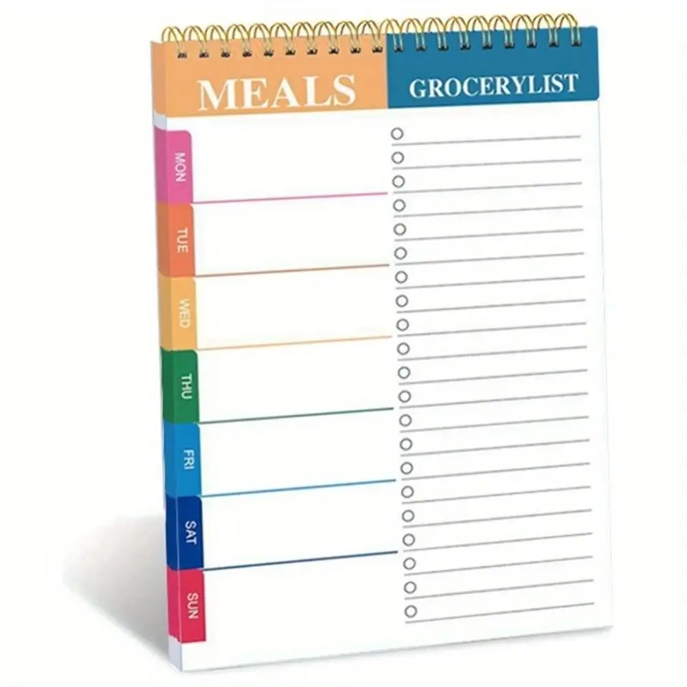 Imagem -03 - Notepad Planejamento Semanal para Planejador Semanal a5 Notebook Horários Meal Planner Pad Undated Stationery Pad