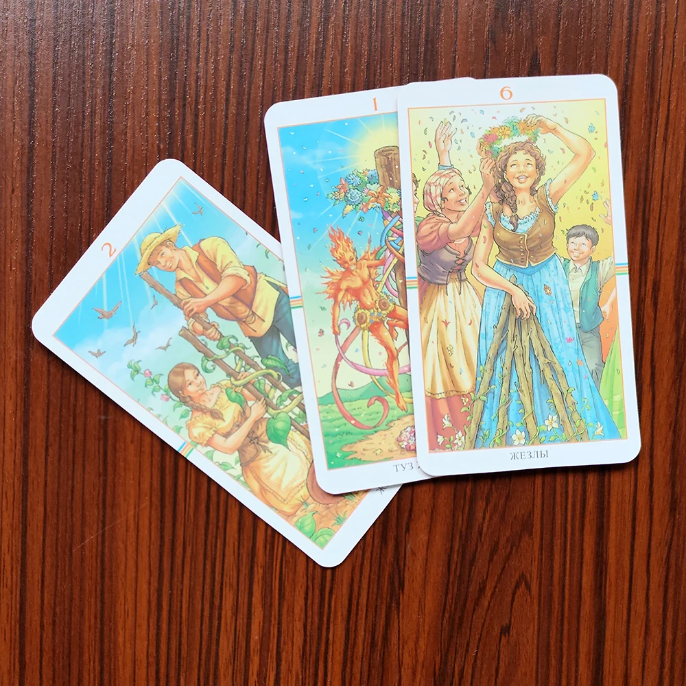 Карты Таро Колесо Года Tarot koło roku wyrocznia 78 kart w języku rosyjskim dla początkujących