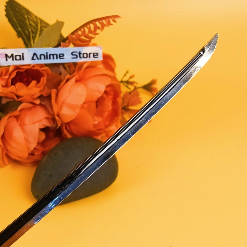 10in الصلب رورونوا زورو كاتانا الحديد النينجا سكين الأصلي صابر المعادن أنيمي زورو هيريو الحجم الحقيقي اليابانية كاتانا لعبة غير حادة هدية