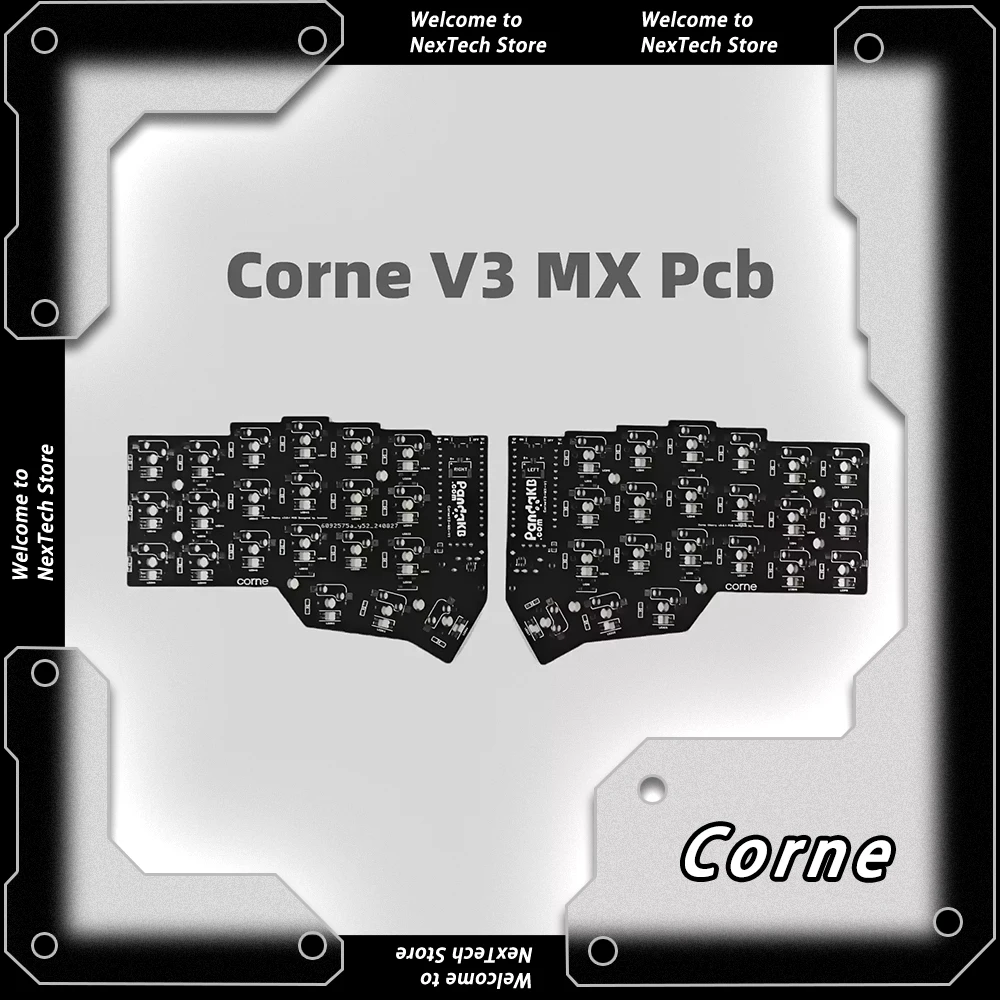 Płytka pozycjonująca PCB klawiatury Corne V3, PCB Corne Mx Choc Crkbd, akcesoria dla graczy PC i laptopów do samodzielnego montażu (split kit) z możliwością personalizacji.