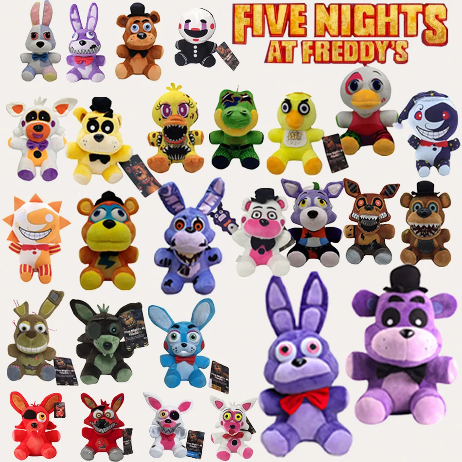 

18 см Новая Five Night At Freddy Fnaf Симпатичные плюшевые игрушки Игровая кукла Bonnie Bear Foxy Мультяшная мягкая кукла Freddy Toys для детей Подарок