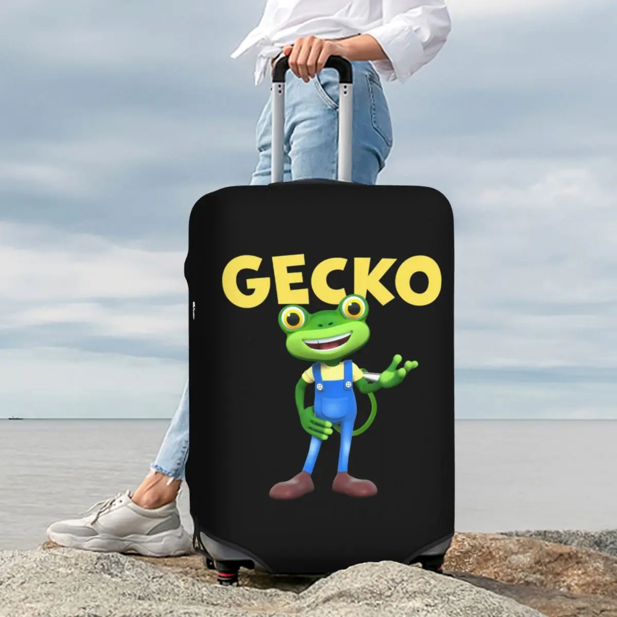 غطاء حقيبة Garage Geckos الجديد Gecko حماية مرنة لرحلة الأمتعة أغطية حماية لمدة 18-32 بوصة