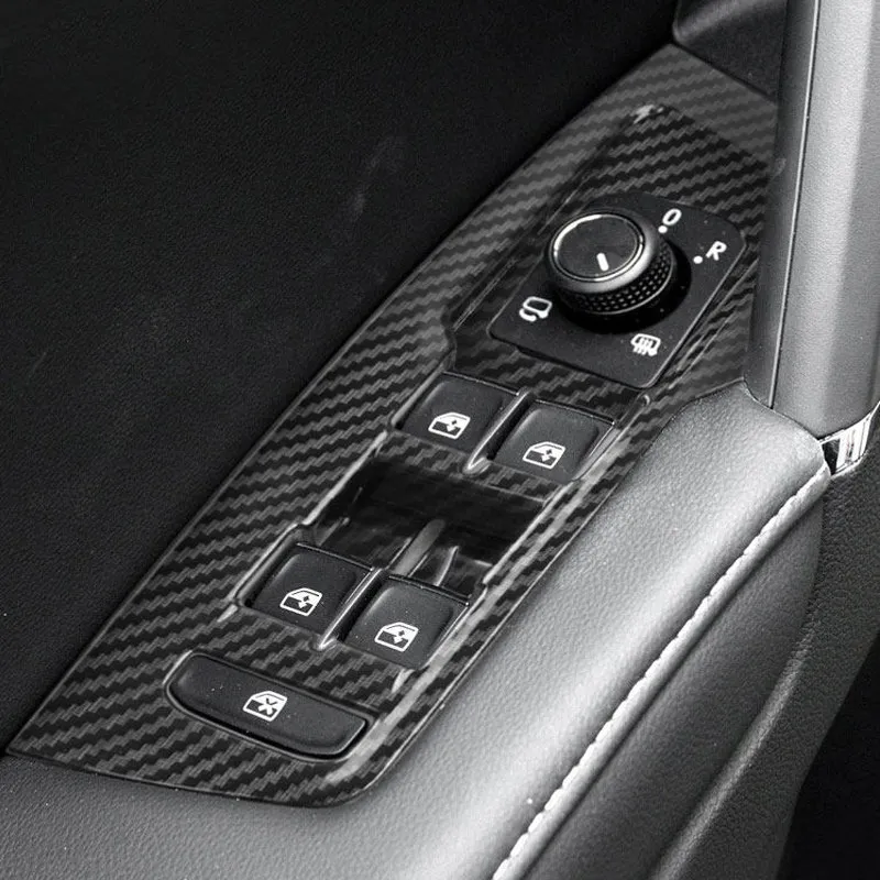 

Car Interior Door Armrest Panel Window Lift Button Cover Frame Trim For VW Tiguan 2017 2018 2019 2020 2021 LHD Accessories
