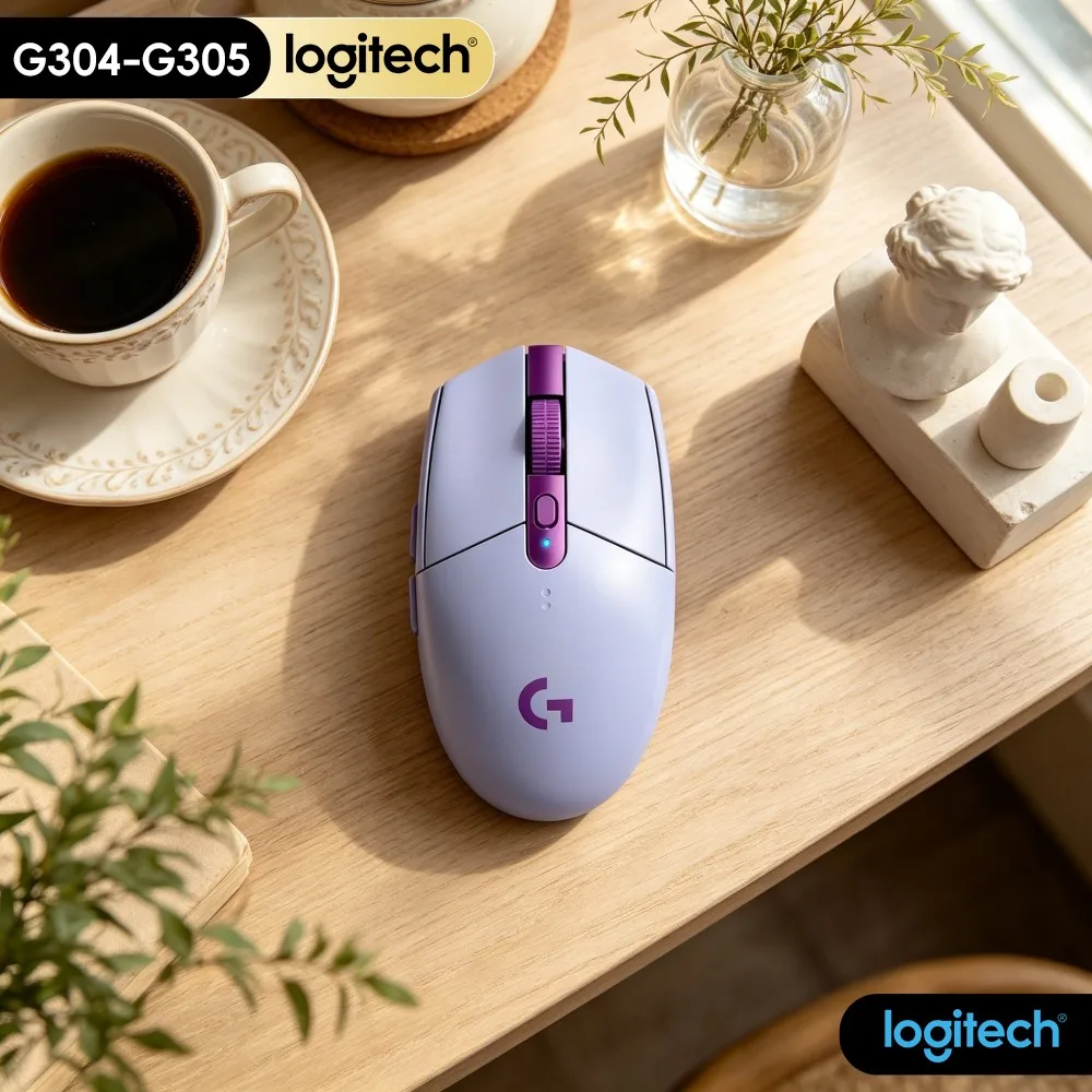 Logitech G305 Gaming Mouse With LIGHTSPEED Wireless, 1Ms Response, 12000 DPI HERO, 6 Programmable Buttons, 250Hr Battery 99G