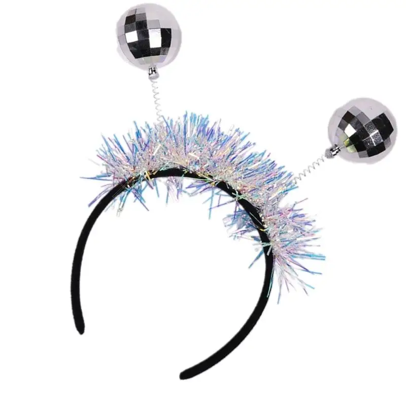 A52E Băng Đô Quấn Tóc Phản Quang Với Bóng Gương Thiết Kế Tiệc Phụ Kiện Hairhoop Cho Lễ Hội Âm Nhạc Rave Họp Mặt Gia Đình