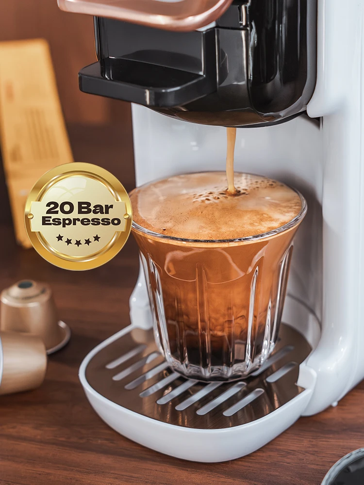 HiBREW 5 en 1 máquina de café de cápsulas múltiples caliente/frío DG capuchino Nes cápsula pequeña ESE cápsula café molido cafetería 20Bar H2B