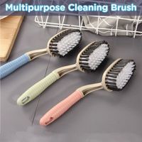 Long Handle Cleaning Brush New Household Cleaning Rubber Grip Dusting Brush Multipurpose Toilet Brush