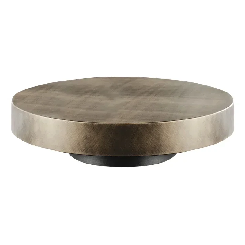 Coffee Table Modern Glass Top Red Swivel Living Room Easy Assembly Stable Sturdy Round Durable Comfortable Space Saving
