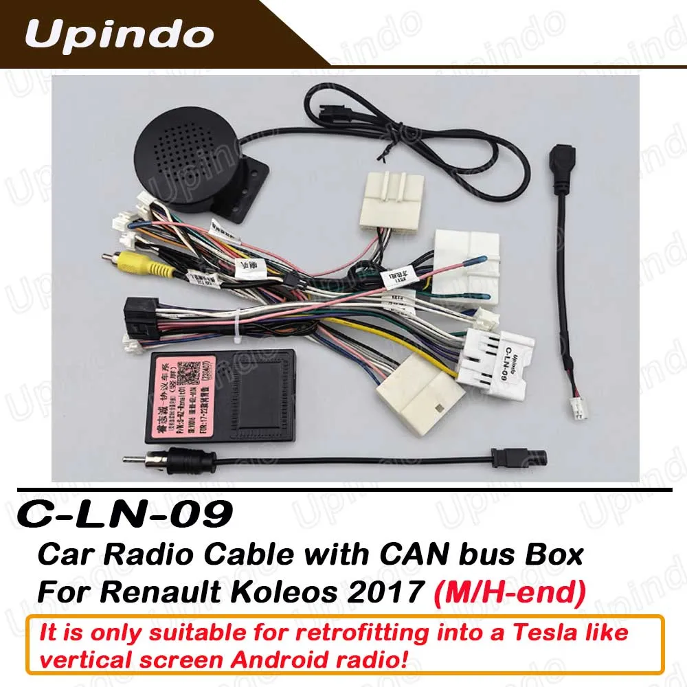 Android Radio Cable CAN Bus Adapter Stereo Power Wiring Harness Connector Socket For Renault Koleos 2017 Plug & Play