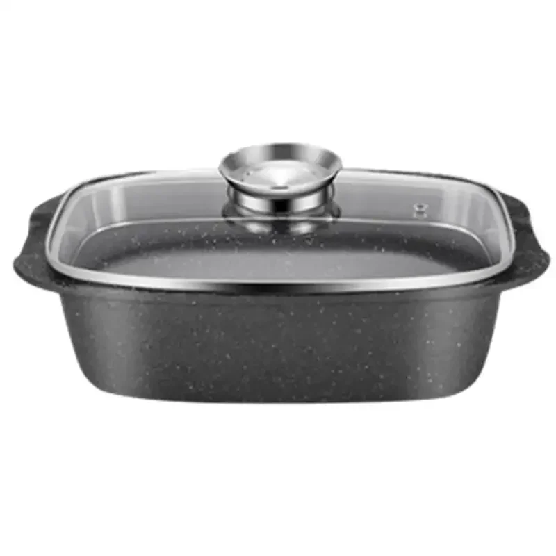 

New Baked Shabu One-pot Elliptical Steamer Large Cooking Stew Gas Stove Electric Oven Grilled Fish Pot