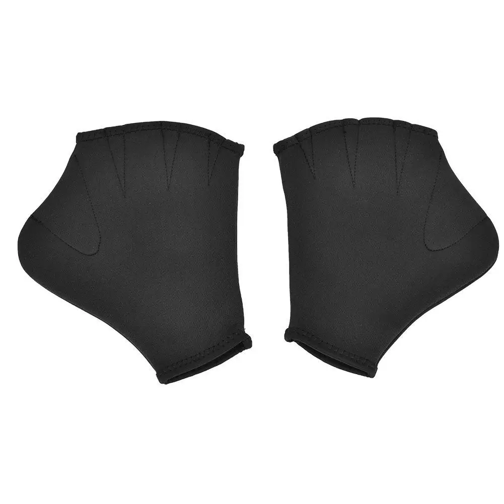 

Webbed Diving Gloves & Fins Set for Scuba, Surfing and Swimming - Adjustable Paddles & Accessories