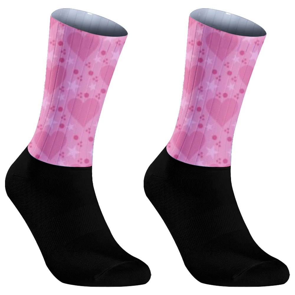 Chaussettes athlétiques de basket-ball pour hommes et femmes, chaussettes de sport avec design d'arbre de plage, compression confortable, baume rembourré, cyclisme