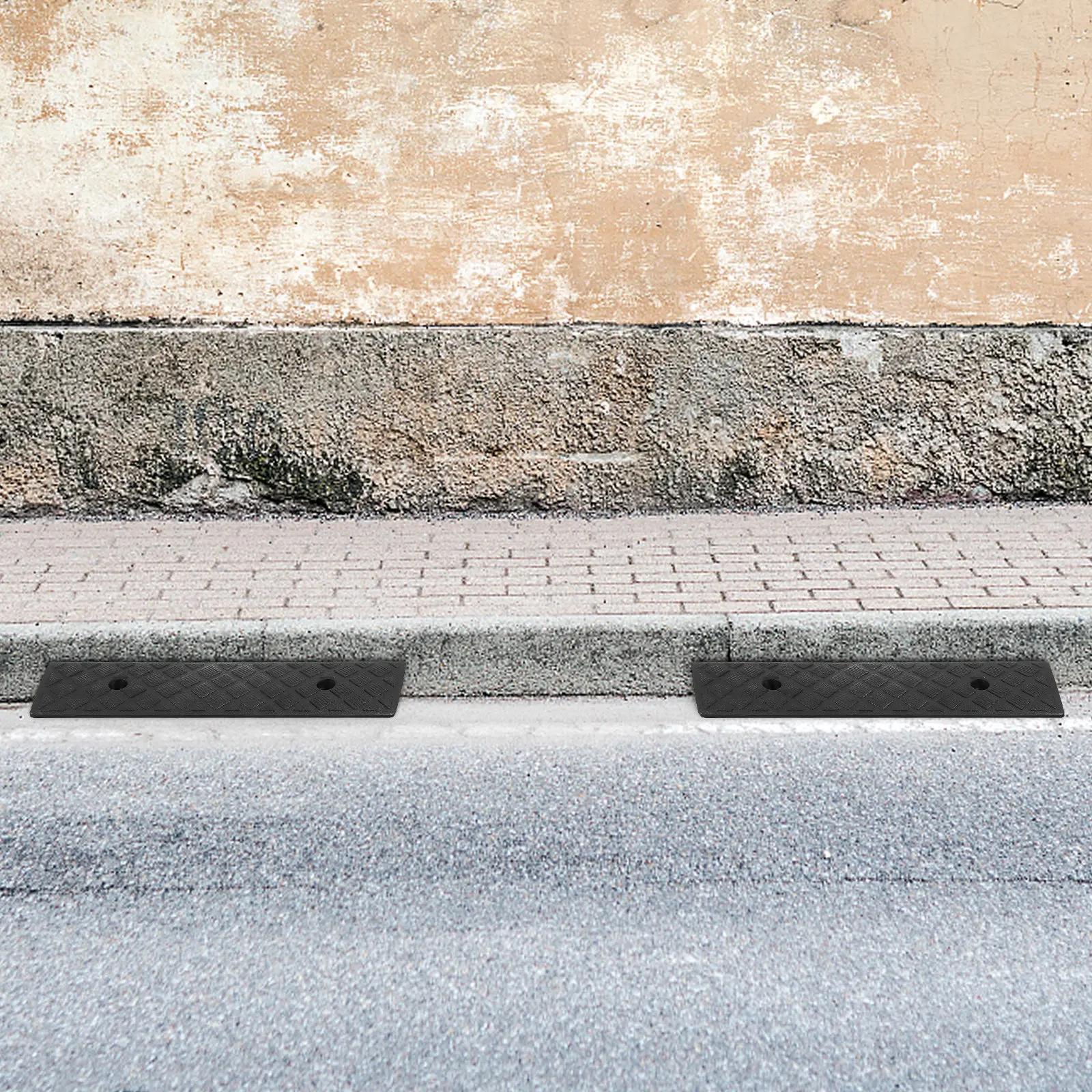 

2Pcs Threshold Curb Ramp Heavy Duty Antislip Ramp for Cars Motorcycles Wheelchairs Indoor Outdoor Use Curb Driveway