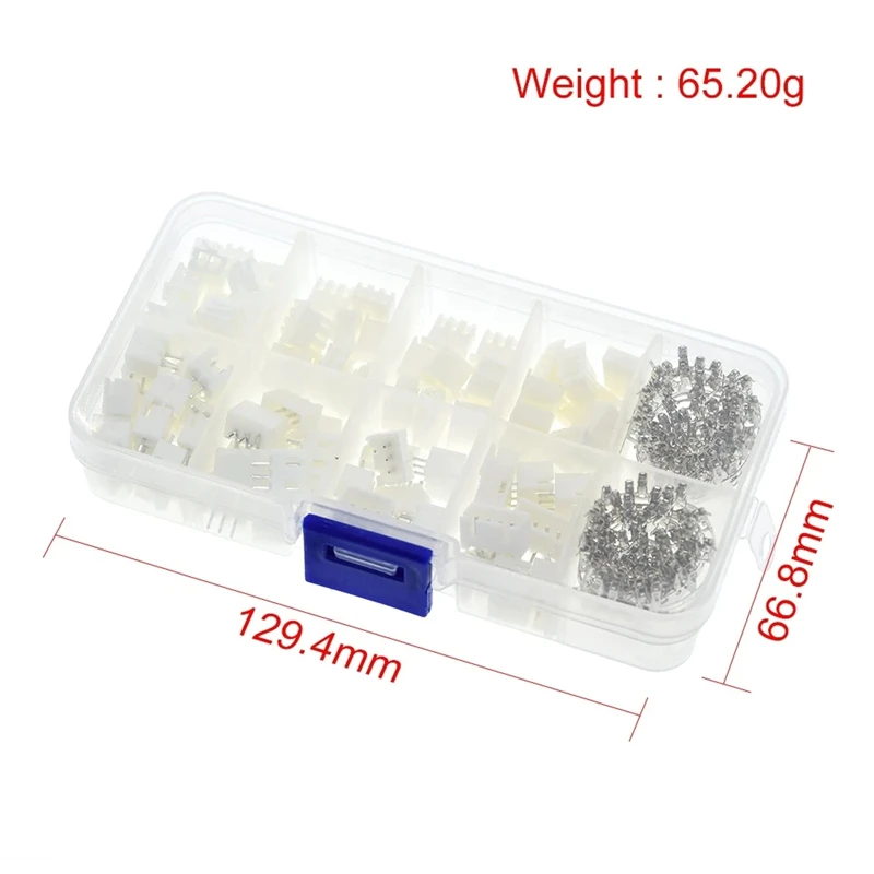 Kit de borne de siège à broche, connecteur JST, coque, 2P3P4P, XH2.54 mm, 250 pièces, 250 pièces