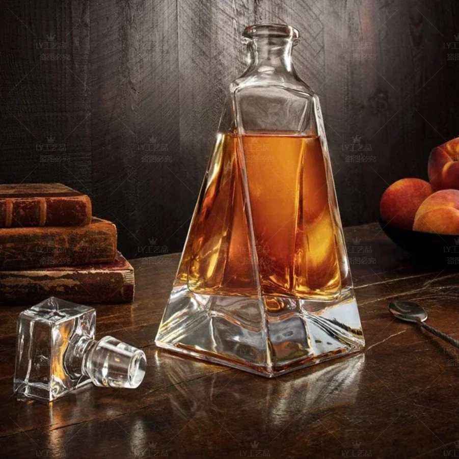 

Графин для виски — кристаллический небольшой графин для ликера на 22 унции с пробкой — графин для бурения для виски, бурбон