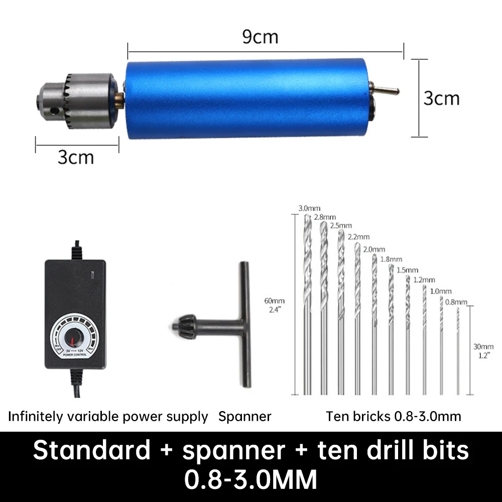 110V 220V Stepless Speed-adjustable Handheld Mini Metal Electric Grinder 12000rpm Multifunct Polishing Engraving Electric Drill