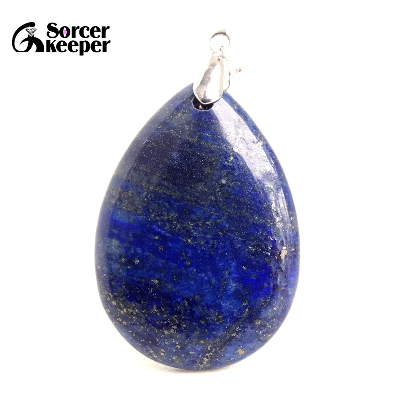 Women & Men Fashion Jewelry Pendants Necklaces With Chain Wholesale Blue Lapis Lazuli Quartz Gemstone Colares Femininos BO302