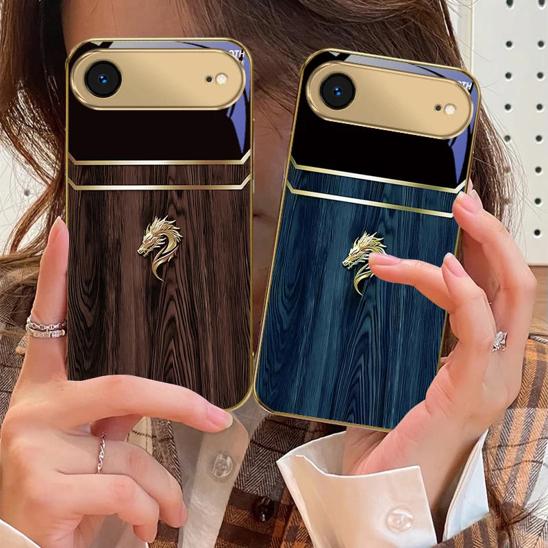 

Brilliant golden dragon For IPhone 17Pro Max 16 17 Pro 15 Pro 14 13 Plus 12 Mini 11Pro Max XR 16E 17Air Golden glass phone case