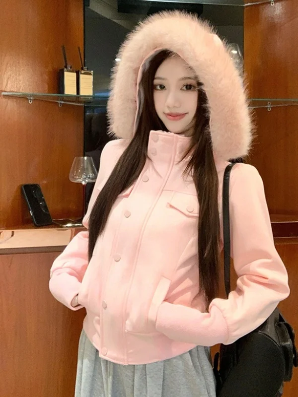 

Корейское модное теплое длинное пальто для женщин, уникальный красивый топ для создания омолаживающего образа, трендовый стиль...