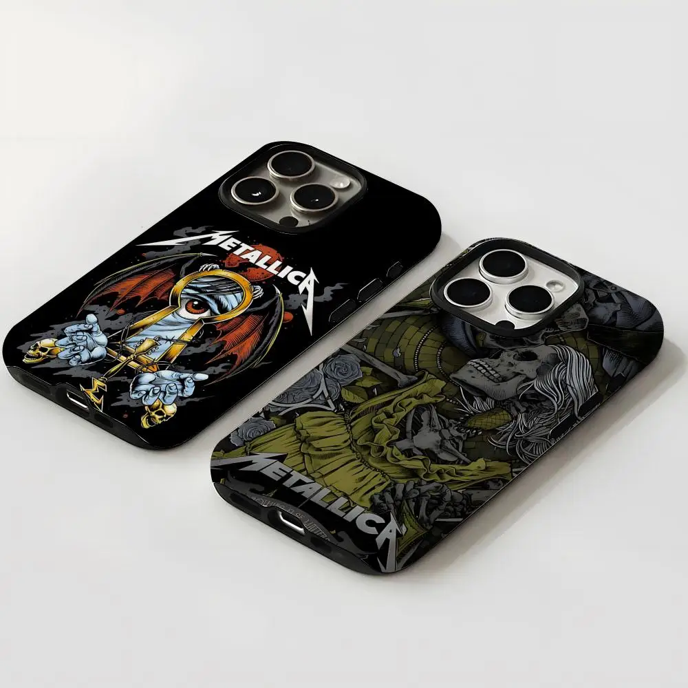 

M-METALLICAS Rock Band Phone Case New For IPhone 16 15 14 13 12 11 Pro Max X XR XSMax 7 8 Plus Glossy Film Hard PC Cover