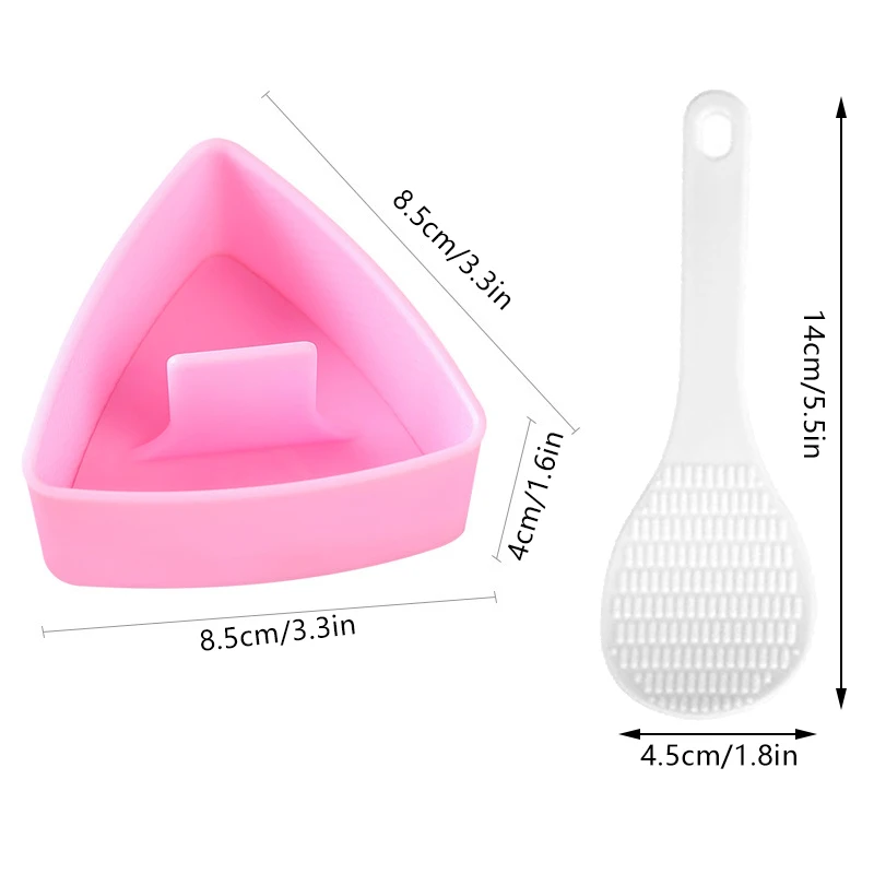 Onigiri Mould,Large Rice Mold Maker Kit, Non Stick Rice Mould For Kid Lunch,Kitchen, Portable Rice Ball Maker